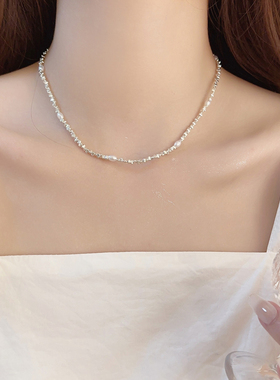 y2k千禧辣妹~彩色碎银子串珠项链