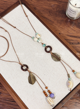 新中式复古平安扣吊坠流苏项链