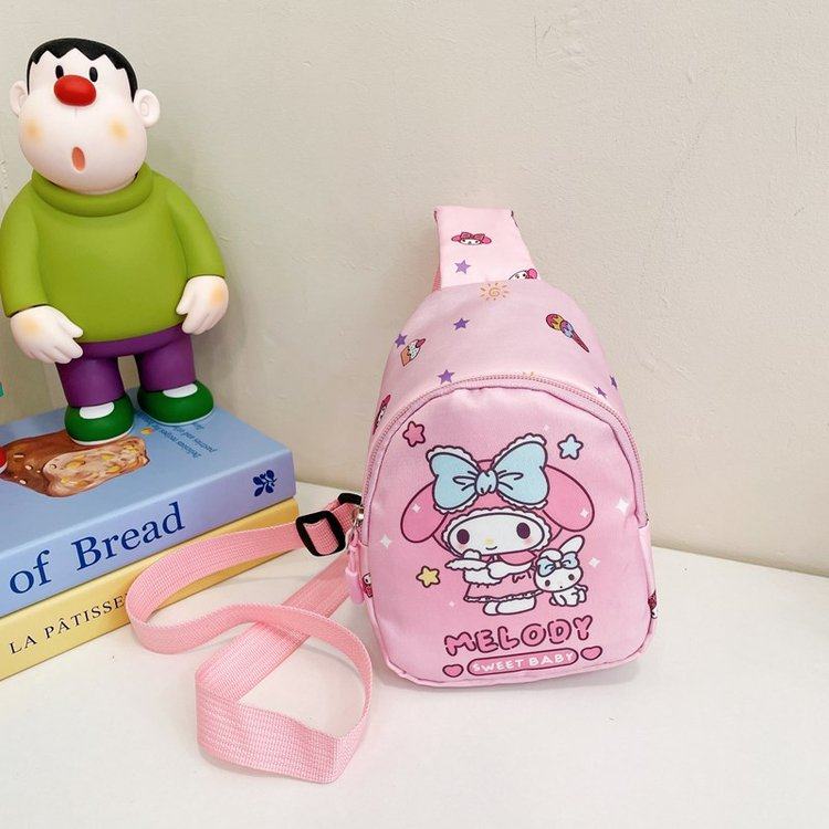 儿童胸包卡通库洛米可爱零钱包男女童斜挎包时尚百搭幼儿园配饰包,淘宝优惠券,粉丝福利购,淘宝优惠卷