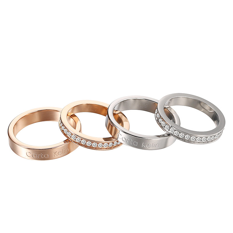 小ck一对男女个性ins对戒情侣戒指 翼盟饰品戒指/指环