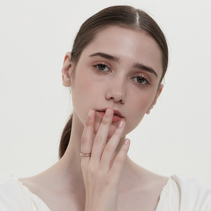 小ck一对男女个性ins对戒情侣戒指 翼盟饰品戒指/指环