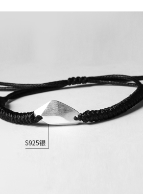 许愿石」925银项链男潮嘻哈欧美