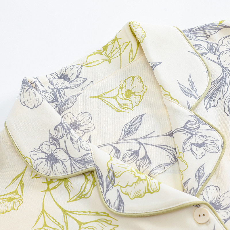 浪莎带胸垫睡衣女春秋款纯棉长袖高级感女士可外穿宽松家居服套装,淘宝优惠券,粉丝福利购,淘宝优惠卷