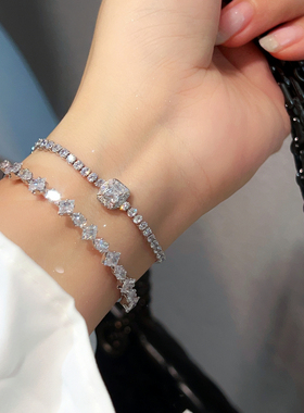 魅芽仙骨韩版甜美碎钻开口手镯