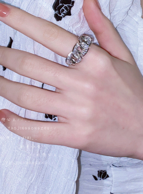 超闪的潮人链条时尚锆石小众设计