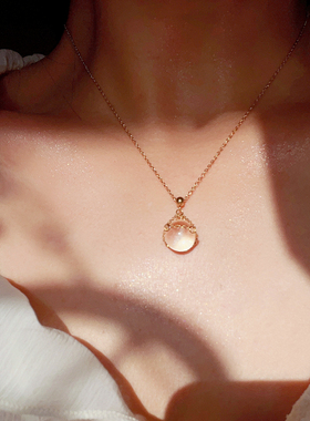 唯美烟花水晶球锁骨链