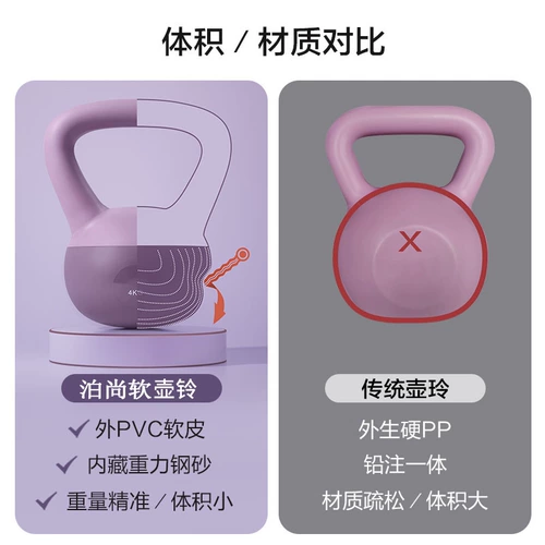 Мягкий чайный колокол мисс фитнес -хаус 5 кг программное обеспечение Bell Top Top Top Bell тупой откровенный тренировок по мощности в бедре оборудование