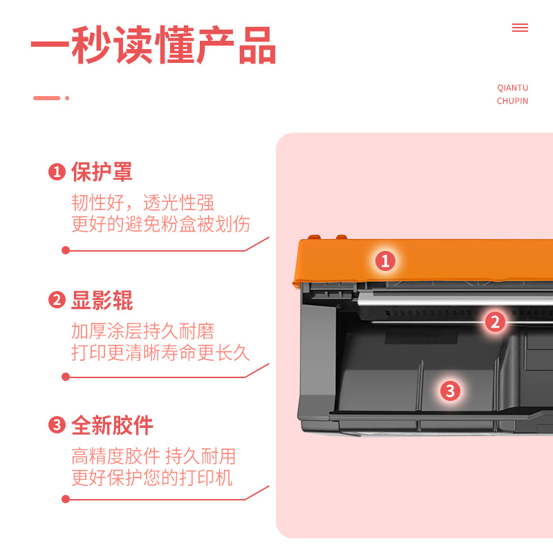 红柚SPC250硒鼓适用理光SPC252DN 252SF SPC262Dnw SPC262SFNW - 图0