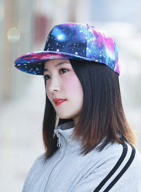 可爱时尚防晒彩色甜美平沿帽子