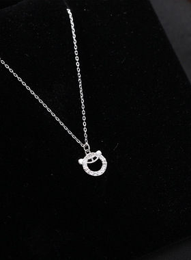 胖胖999纯银小老虎吊坠女小众设计感项链虎年锁骨链ins本命年配饰