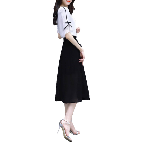 2026春夏新款韩版女装气质女神范套装连衣裙女一字肩chic裙两件套 - 图3