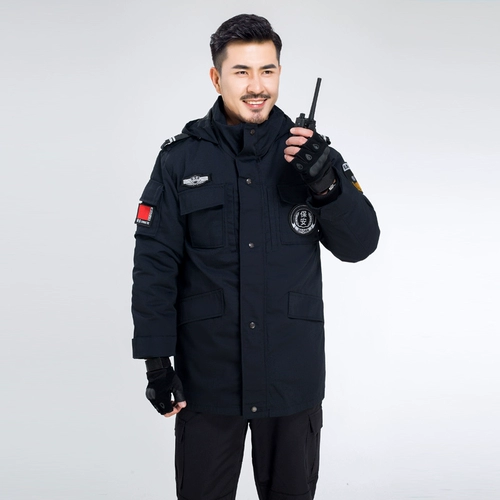 Рабочая одежда безопасности, зимняя одежда, хлопковое пальто, заказ охрана, хлопковая одежда, тренировочная одежда, утолщенное многофункциональное пальто, униформа защиты от холода
