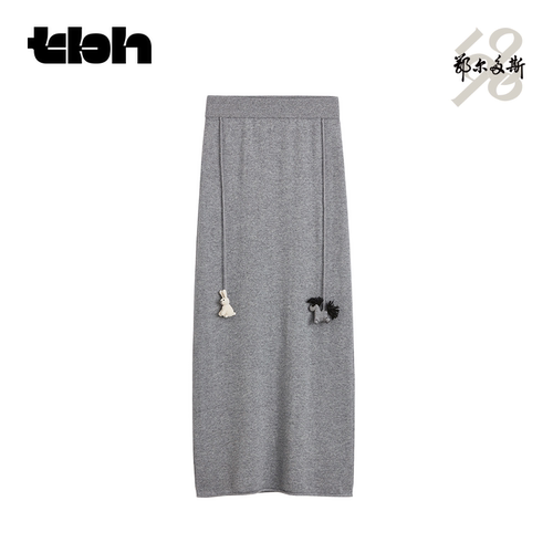 tbh野兽派家居X鄂尔多斯1980联名 装饰女筒裙羊绒羊毛针织长裙* - 图3