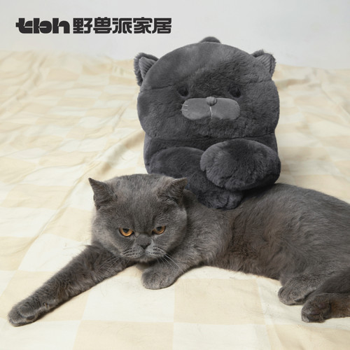 tbh野兽派家居懒蓝猫长条抱枕夹腿靠垫沙发腰枕送人礼物 - 图2
