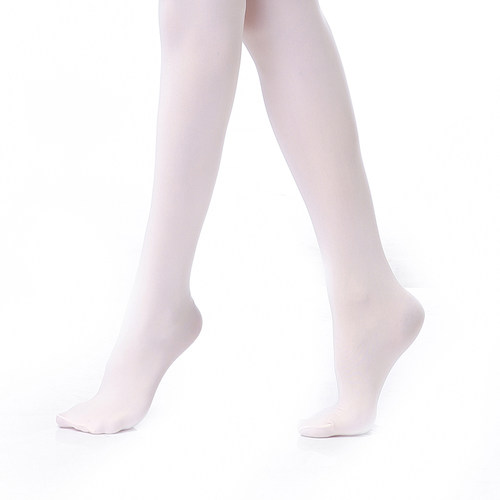 芭蕾舞蹈练功袜儿童连裤白色打底裤袜肉粉薄款成人女袜子大袜踩脚-图2