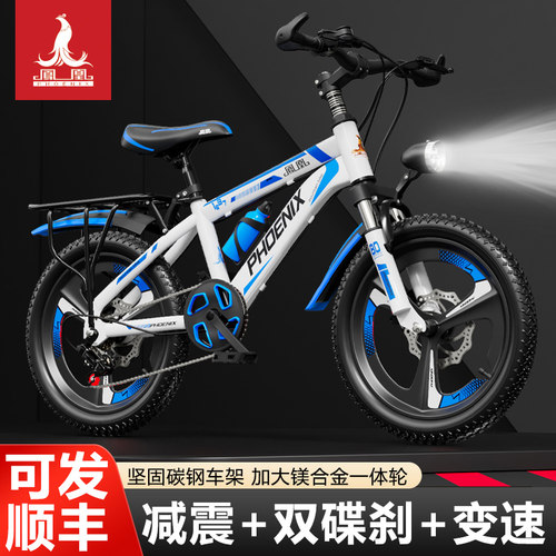 凤凰儿童自行车6-12岁男女孩中大童小学生山地车变速碟刹20寸单车 - 图2