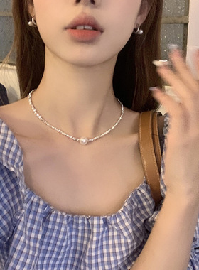 多巴胺爱心珍珠锁骨链，女性气质