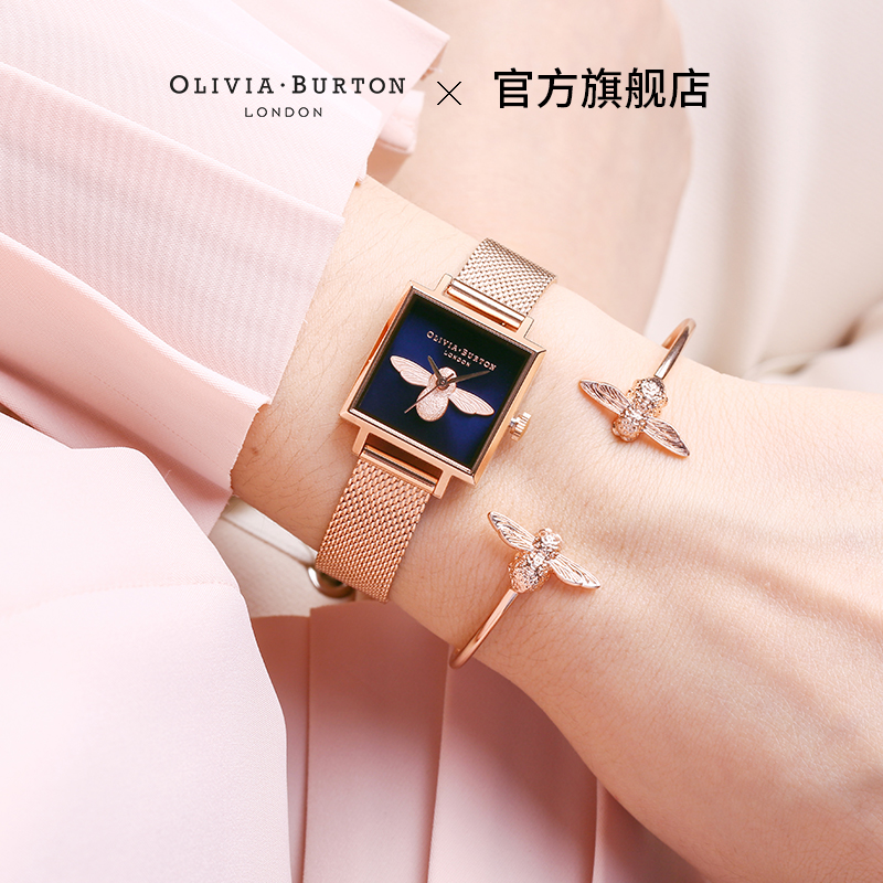 OliviaBurton手表女小众轻奢3D蜜蜂女款手表正品礼物 OB手表女-图1