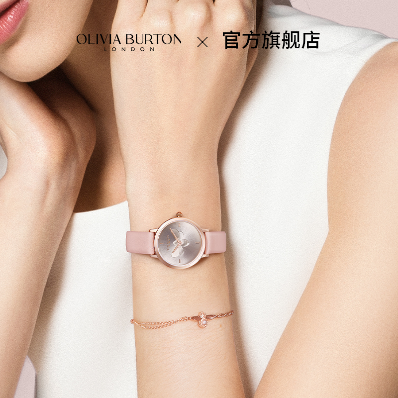 OliviaBurton小蜜蜂手表女轻薄石英腕表女款轻奢时尚礼物女表学生 - 图0