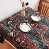 Стол для пикника, журнальный столик, стиль бохо, из хлопка и льна, в американском стиле, изысканный стиль