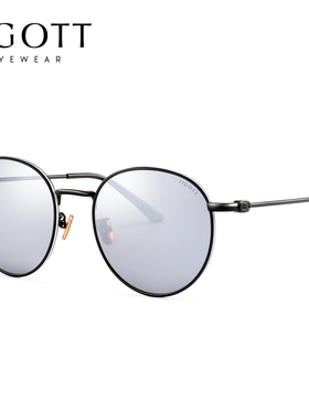 JIGOTT偏光太阳镜女圆形框52036