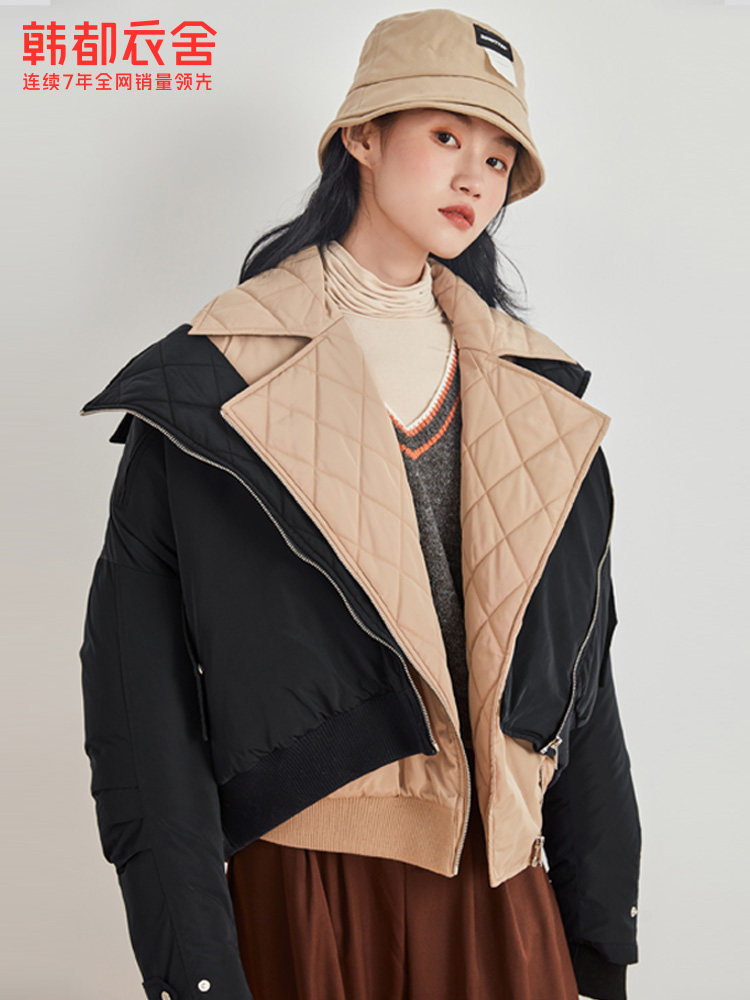 韩都衣舍outlets新款黑色面包服 韩都衣舍outlets店羽绒服