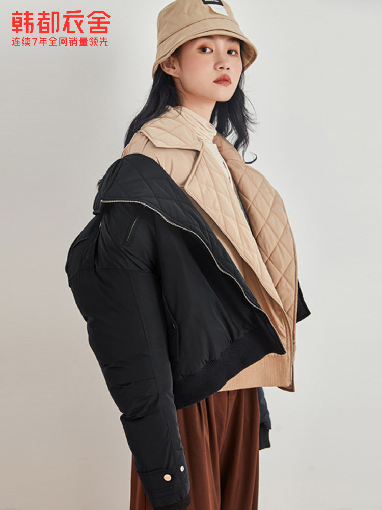 韩都衣舍outlets新款黑色面包服 韩都衣舍outlets店羽绒服