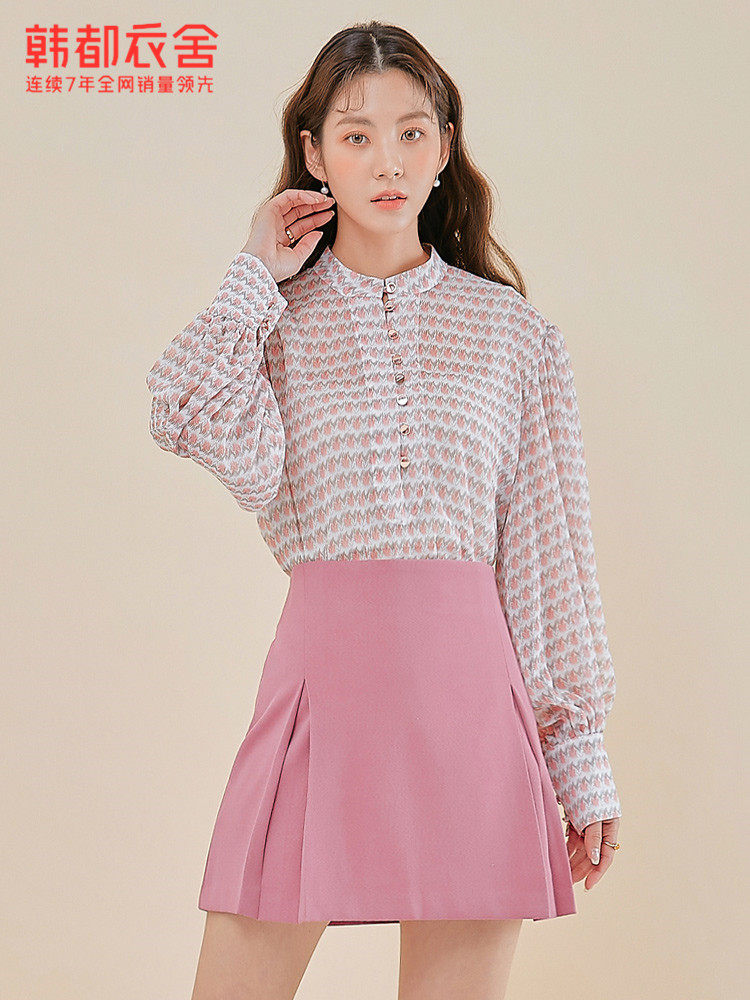 韩都衣舍outlets花色2021雪纺衫 韩都衣舍outlets店蕾丝衫/雪纺衫