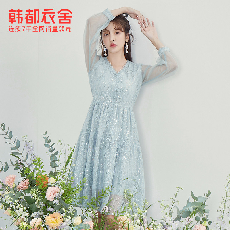 韩都衣舍outlets2020秋装婋连衣裙 韩都衣舍outlets店连衣裙