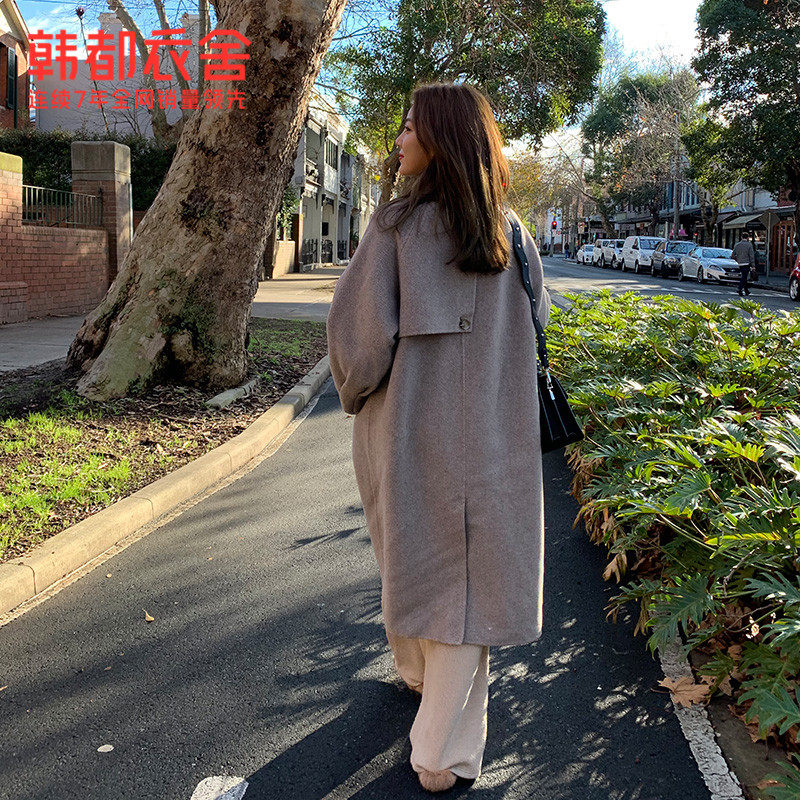 韩都衣舍outlets秋装新款双面呢 韩都衣舍outlets店毛呢外套