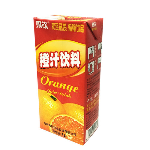 海南航空飞机饮品海航橙汁1L单瓶盒装浓缩果汁味饮料学生早餐聚会 - 图3