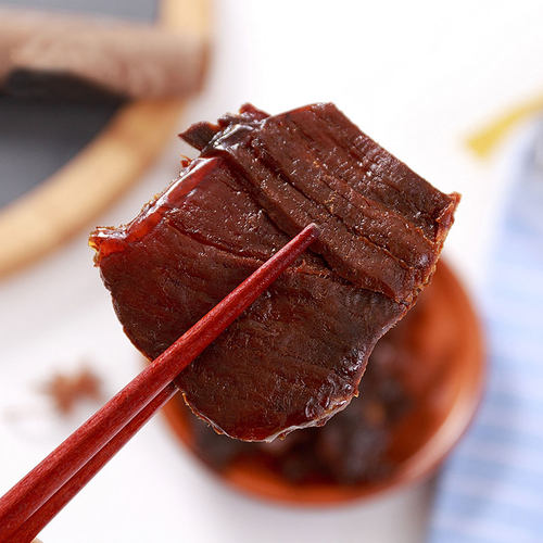 天一角日式大阪风干牛肉片酱香味香辣称重500g湖岭牛肉干饱腹充饥 - 图0