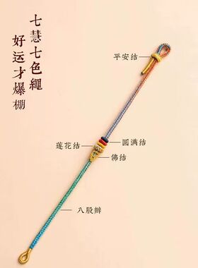 新中式考试上岸手绳逢考就过幸运符编织锦鲤手链考生礼物祝福2025