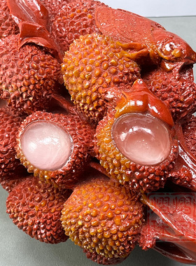 批发仿真精品荔枝一鸣惊人摆件家居装饰博古架书房办公室雅致陈设