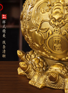 黄厂家批发黄铜天医八卦九龟铜葫芦家居办公室桌面装饰礼品摆件