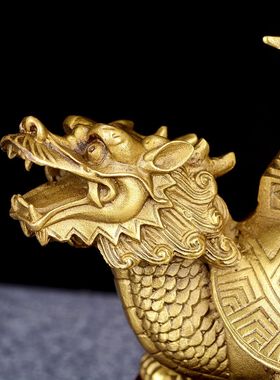 黄全铜龙龟文昌塔摆件九层文昌塔书桌办公室家居旗舰店工艺品摆件