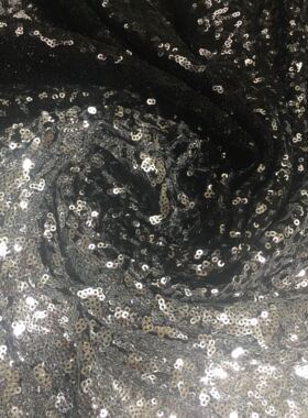 大气渐变色黑色银白色布料网纱