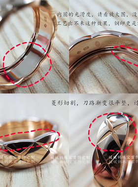 菱格戒指女情侣对戒纯银百搭简约