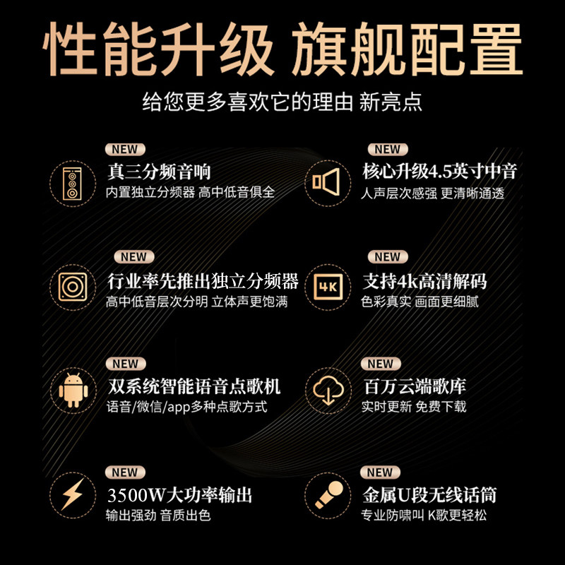 山水sp9pro点歌机家庭ktv音响套装 小狮电器KTV/卡拉OK音箱