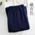 Quần pyjama nam trung niên mùa hè mỏng cotton cotton cotton lỏng quần nhà quần thường nhân tạo quần cotton nhân tạo - Quần tây