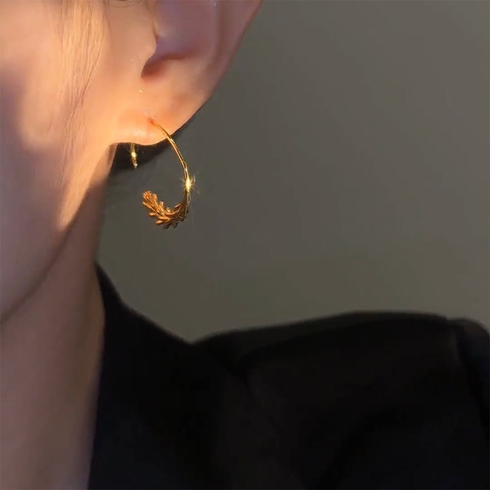 今年流行耳环麦穗耳圈个性新款时尚不掉色不规则洋气穗穗平安耳钉,淘宝优惠券,粉丝福利购,淘宝优惠卷
