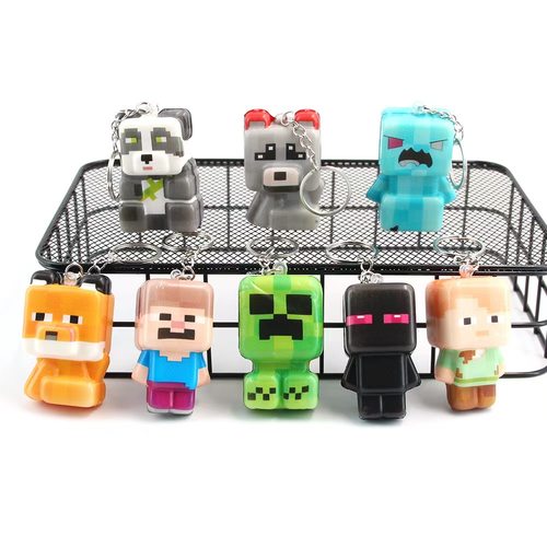 我的世界捏捏公仔玩偶游戏末影苦力怕小牛娃娃钥匙扣挂件解压玩具 - 图2