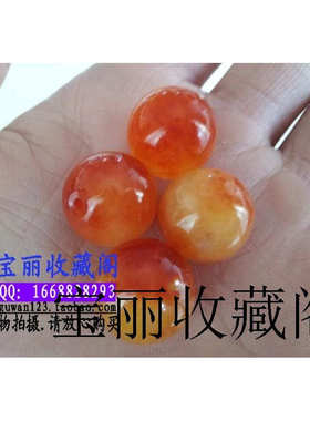 天然A货云南黄龙玉圆珠手链俏色