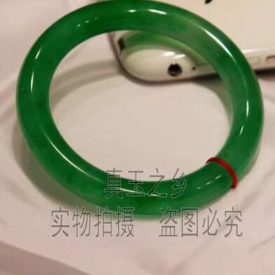 精品缅甸翡翠色手镯满色阳绿色冰种圆条款玉手镯翡翠玉石手镯送礼 - 图3