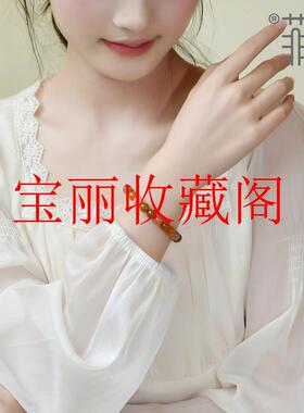 盐源玛瑙手串七彩糖果色玛瑙玉髓珠子散珠圆珠宝石串珠手链女款爆