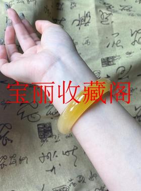 天然黄龙玉正圈手镯女款
