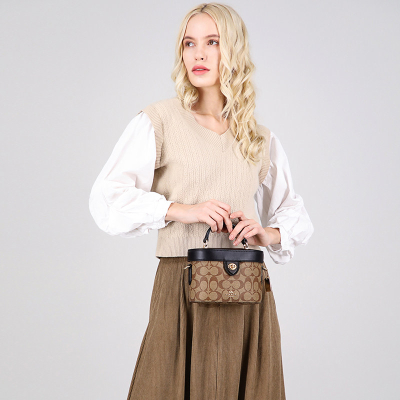 【胡兵推荐】coach /蔻驰经典化妆包 GINKGOES海外女士包袋