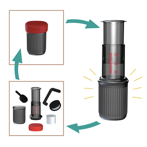 美国原装进口第五代爱乐压aeropress便携手压咖啡壶意式法压壶-图1