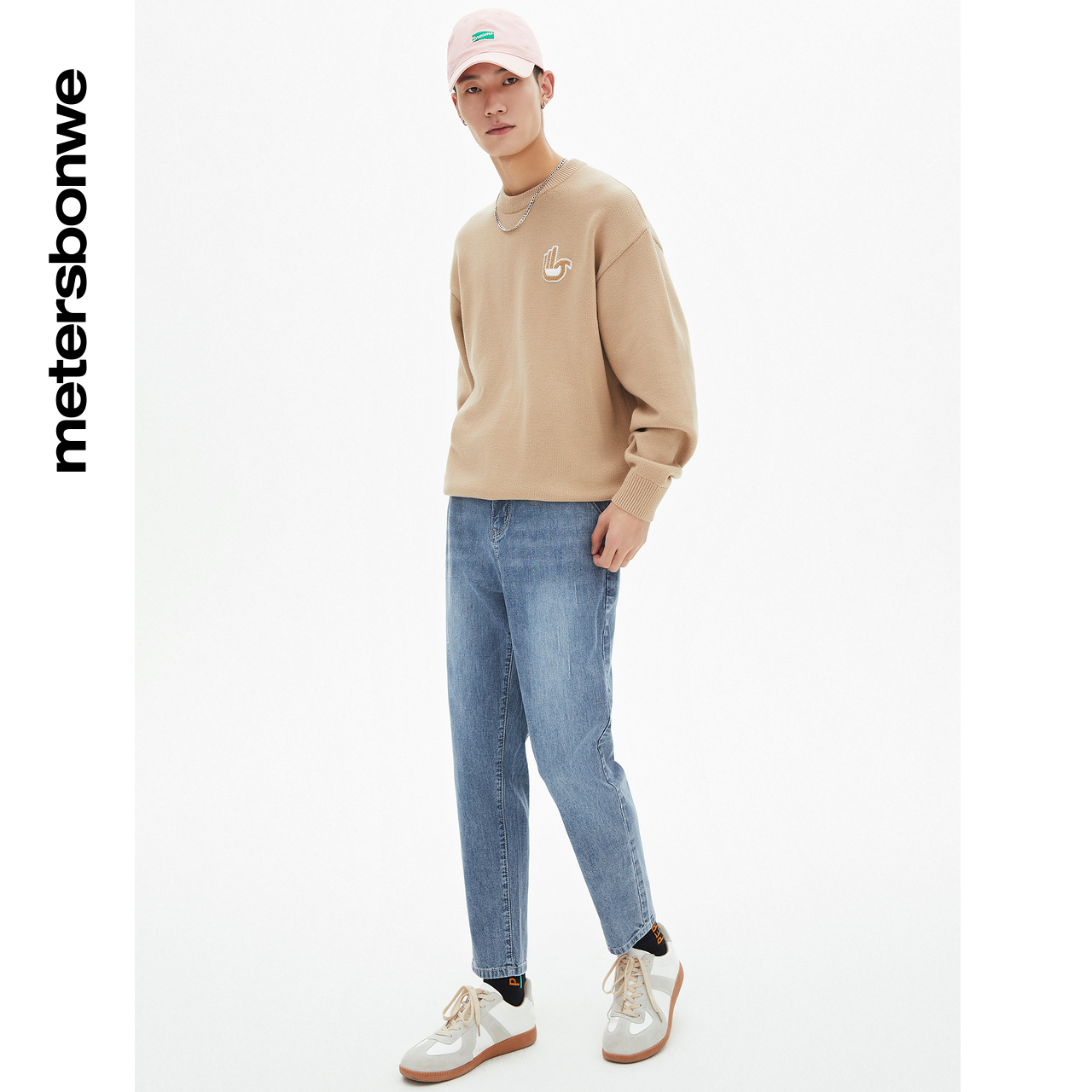 美特斯邦威男春夏竖条肌理牛仔裤 美特斯邦威outlets店牛仔裤