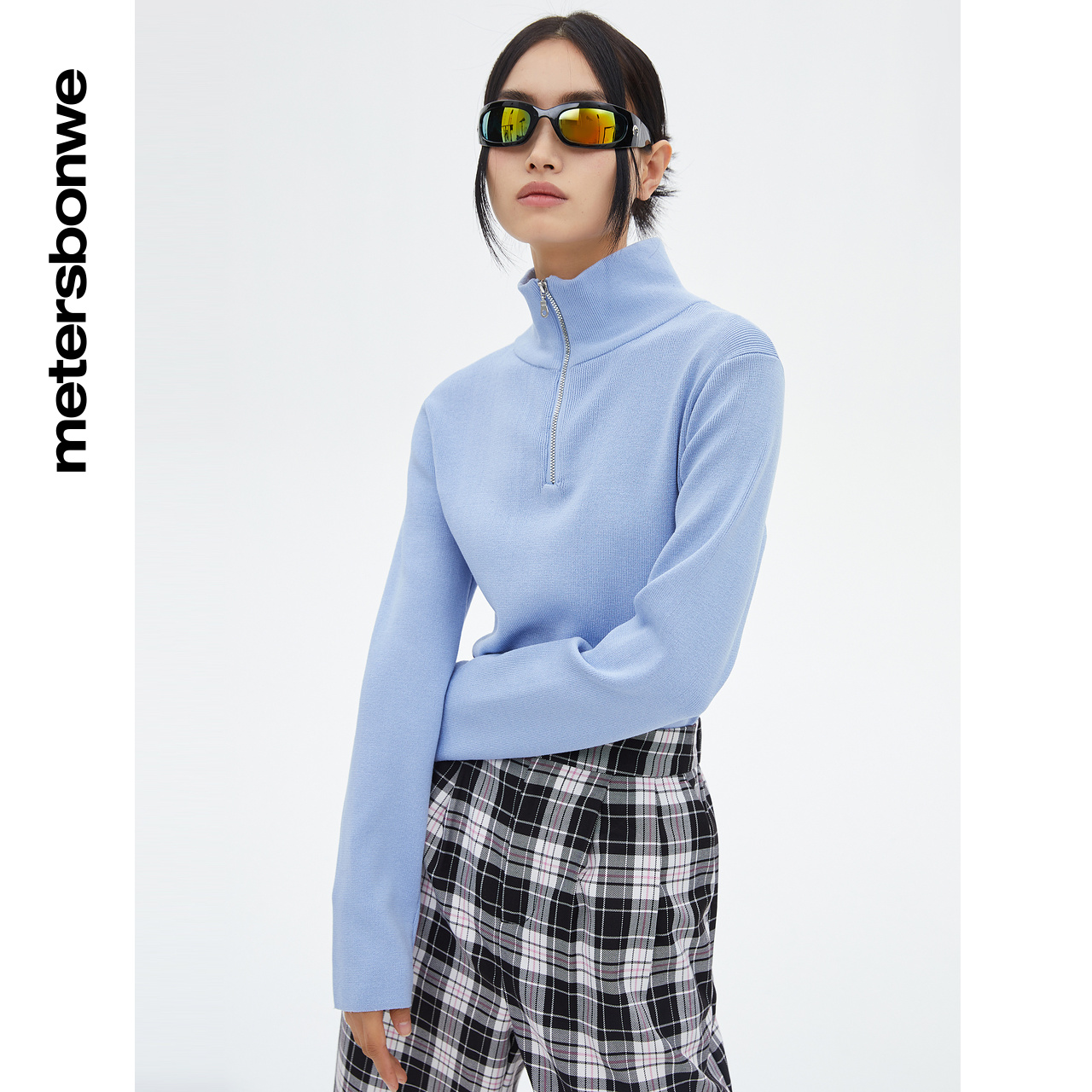 美特斯邦威毛春夏百搭翻领针织衫 美特斯邦威outlets店毛针织衫